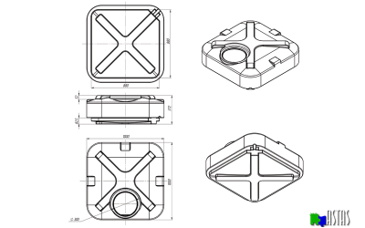 Бак для душа «Rostok» 250л