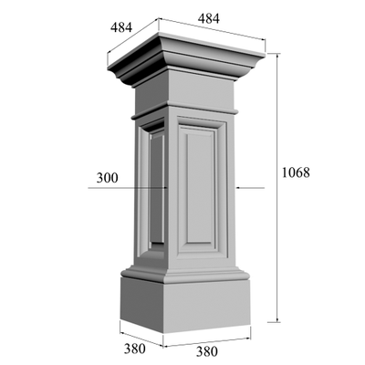 размер тумбы тмб-001 для балюстрады