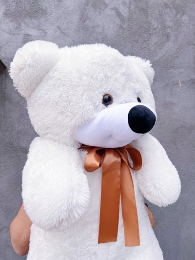 Большой плюшевый медведь 135 см белый Леброн