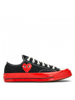 A01795C converse comme Des Garcons black red