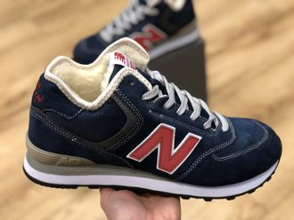 Кроссовки New Balance 574 Blue/Red Зимние