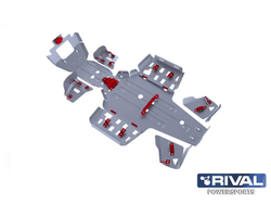Защита ATV Rival 444.7108.3 для YAMAHA Grizzly 700 2014-2015 (Алюминий) (1100*610*200)