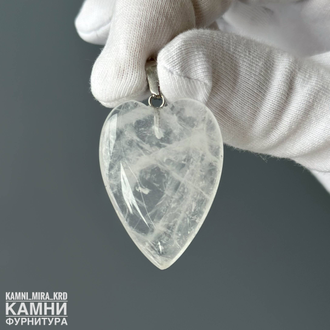 Кулон серцевидной формы фри-форм 34х25 мм из натурального камня, цена за штуку