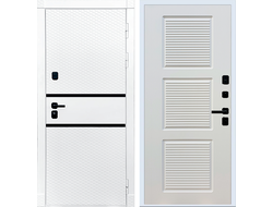 Белая дверь Rx15 с панелью ФЛ 1 матовый белый