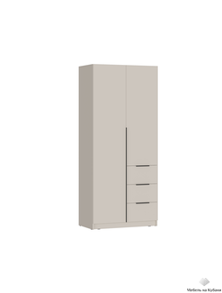 ВЕНТУРО Шкаф ШК-001 (2-ств, с ящиками)  Кашемир