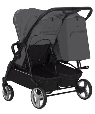 Коляска прогулочная для двойни Carrello Connect CRL-5502 Serious Black