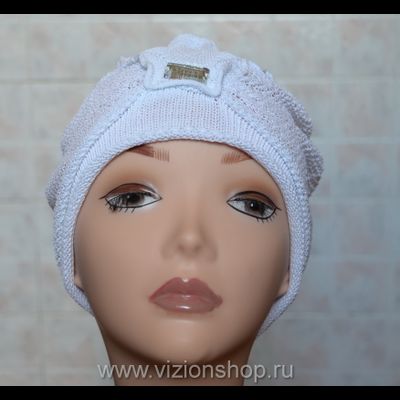 Берет из хлопка Vizio 4810 летний белый