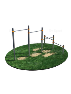 Спортивный комплекс Sv Sport Workout тройной каскад турников с перекладинами для отжимания ВОРК61