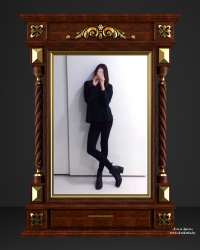 резная рама для зеркала, SketchUp, 3d модель