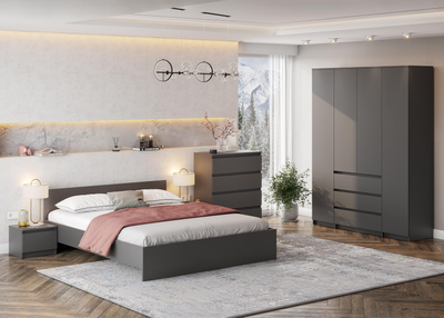 Денвер комплект мебели для спальни Графит серый
