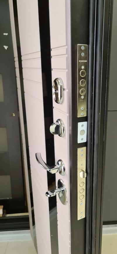 VENMAR (ВЕНМАР). НЕКСТ 100 мм. СТАЛЬ 1,8 мм. ТРЕХКОНТУРНАЯ. ЧЕРНЫЙ КВАРЦ/ СОФТ СЕРЫЙ со ВСТАВКАМИ ИЗ ЧЕРНОГО СТЕКЛА Lacobel