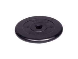 Диск обрезиненный Barbell Atlet d 31 мм чёрный 15 кг