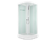 Душевая кабина DOMANI-Spa Light 88,  низкий поддон,задняя стенки черные,белые. передняя стекло прозрачные, 80x80x218 см