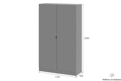 Энни 1200 шкаф двустворчатый распашной Графит