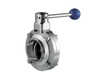 Затвор дисковый резьба/резьба DN 40 с ручкой AISI 304 EPDM