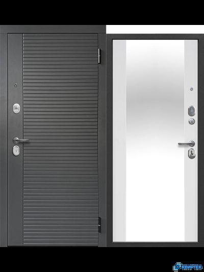 Дверь входная металлическая Гарда 2МДФ Линии Зеркало купить в Челябинске | КВИРТЕК