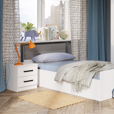 Фьюжн КР-03 кровать 0,9 белый (без основания)