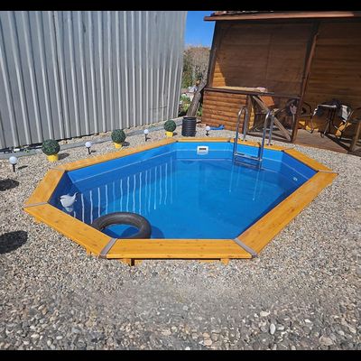 Деревянный морозоустойчивый бассейн "Иркут" 400 х 250 х 145 см Кристалл