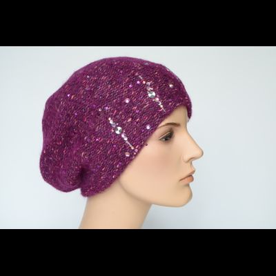 Берет Vizio 1010 B фуксия с украшениями