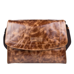 Кожаная сумка через плечо Albano Premium cognac (арт. 
5006-53)