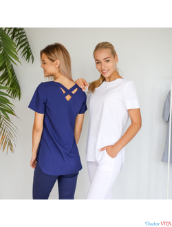 БЛУЗА DOCLIKE DL419 Ниагара (синяя)