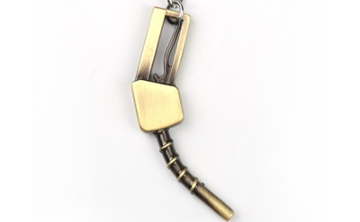 Брелок «Пистолет бензобака» металл, МЕДНЫЙ