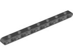 Technic, Liftarm, Modified Perpendicular Holes Thick 1 x 15, Dark Bluish Gray (71710 / 6396963)