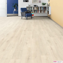Декор ламината Haro Дуб Савона Белый 538648 в интерьере комнаты