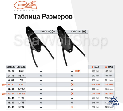 Калоши C4 серии 400 р.40/41 черные (пара) !promo