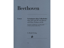 Beethoven Variations on Folk Songs op. 105 and 107 for Piano and Flute (Violin)