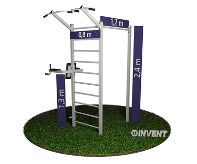 Спортивный комплекс 6 в 1 - Лестница, Турник+перекладина, Брусья, Пресс (UK-052)