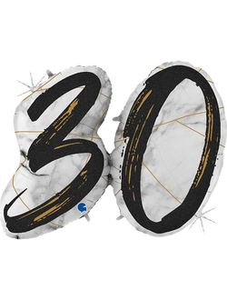 Фольгированный шар с гелием "30 лет" 80см