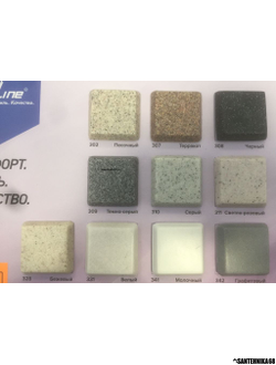 Мойка из искусственного мрамора MIXLINE ML-GM19 прямоугольная с крылом 495*750*200мм