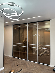 перегородка стекло бронза