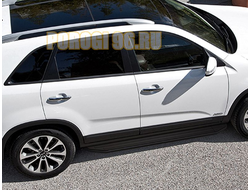 Пороги на Kia Sorento черные