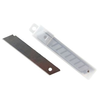 Лезвие запасное для ножей эконом 18мм 10шт./уп. пластиковый футляр