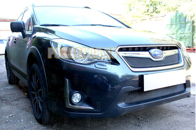 Защита радиатора Subaru XV (рестайлинг) 2016-2017 black верх