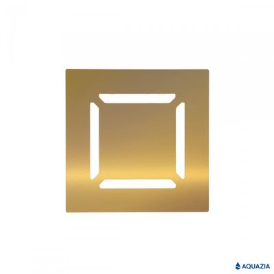 Трап водосток PLATZ Norma 150х150 Вертикальный выпуск (Золотой)