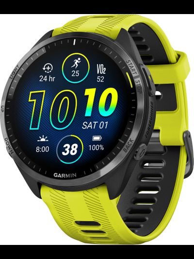 Умные часы Garmin Forerunner 965 Amp Yellow / Black DLC Titanium
