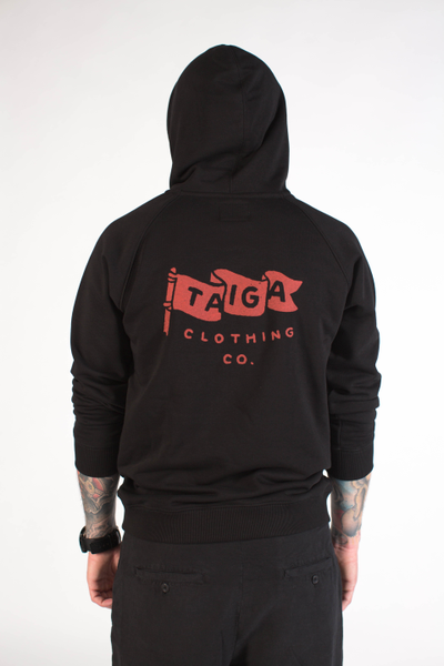 Толстовка с капюшоном Тайга "Flag" Черная