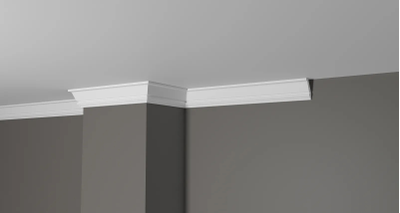 Потолочный плинтус DECOR-DIZAYN DD24, из дюрополимера, под покраску, ударопрочный, 2 метра