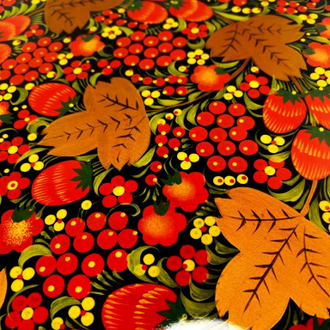 Тарелка Круглая 40 см поднос с росписью Хохлома