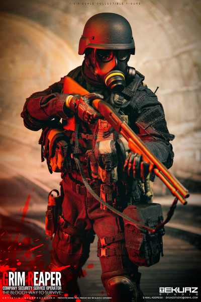 Ханк, лидер USS Alpha Team (Resident Evil, Обитель Зла)  - Коллекционная ФИГУРКА 1/6 scale GRIM REAPER (EKS05) - EKUAZ STUDIO