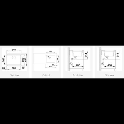 Мойка Blanco ETAGON 500-U  PuraPlus