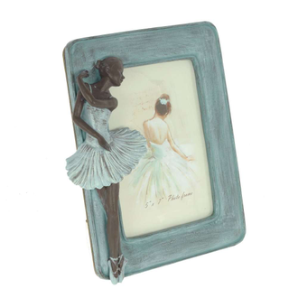 Фоторамка серо-голубого цвета с балериной