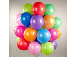 25 Разноцветных Гелиевых Шаров