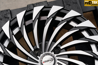 Комплект дисков R15 6,5J ET+35 4*100 RGW 2658 Черный с полированными лучами (T402)