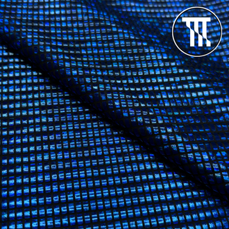 Трикотаж Космический прямоугольник, цв. Синий