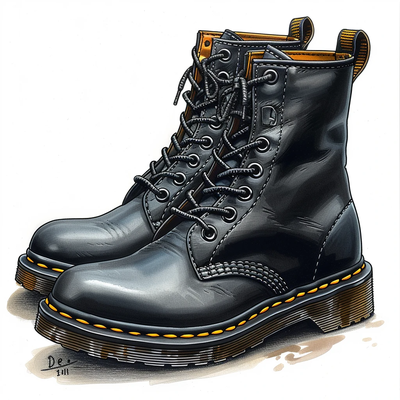 Ботинки Dr. Martens 1490 Vetemens черные с розовым