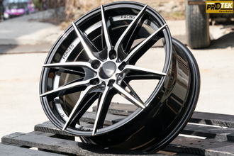 Комплект дисков R16 7,0J ET+40 5*100 Shogun RF-X Черный с полированными лучами и ободом (S220)